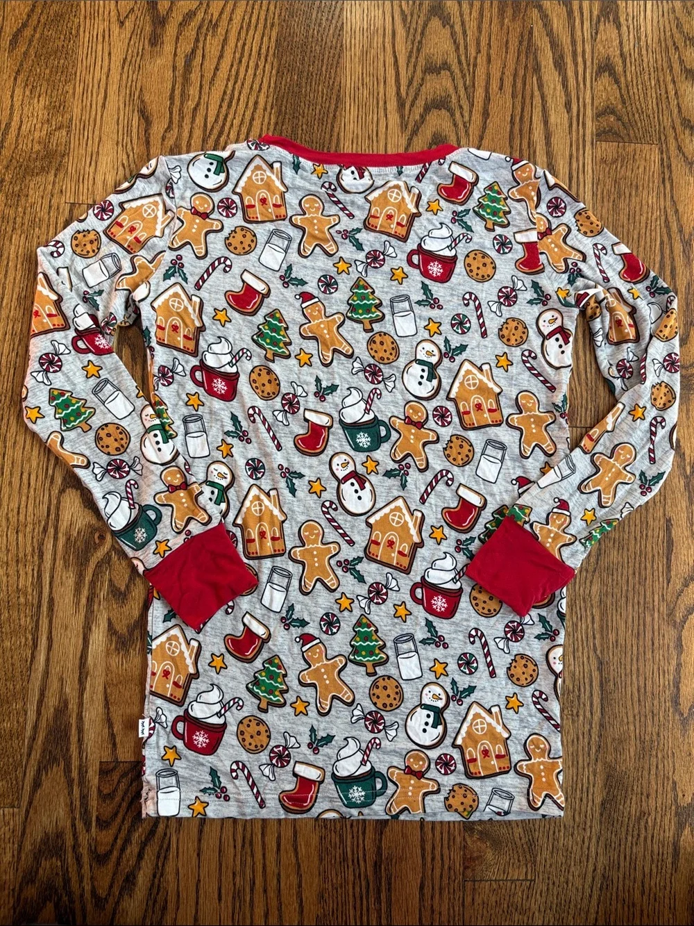 Little Sleepies Holiday Treats print bamboo pajama top ONLY, size 12/14.